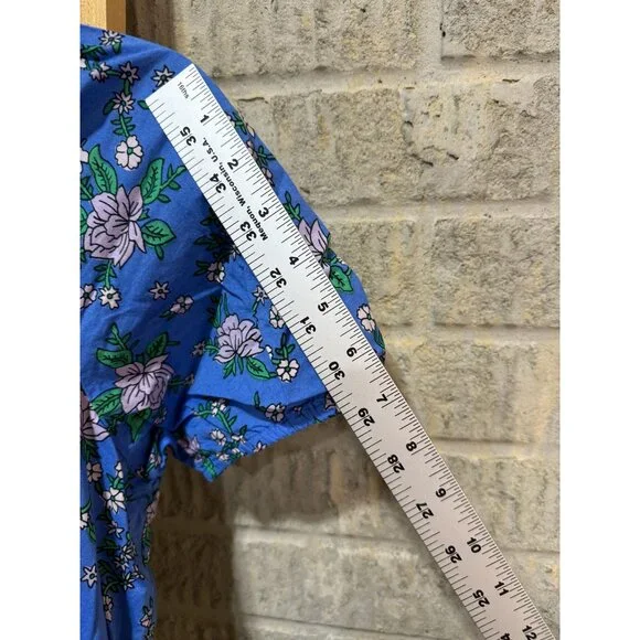 J. Crew Womens Floral Blue Short Sleeve Dress Size 6 New with Tags Original Pric - Picture 11 of 13